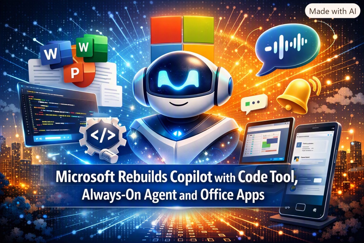 Microsoft Rebuilds Copilot with Code Tool, Always-On Agent and Office Apps