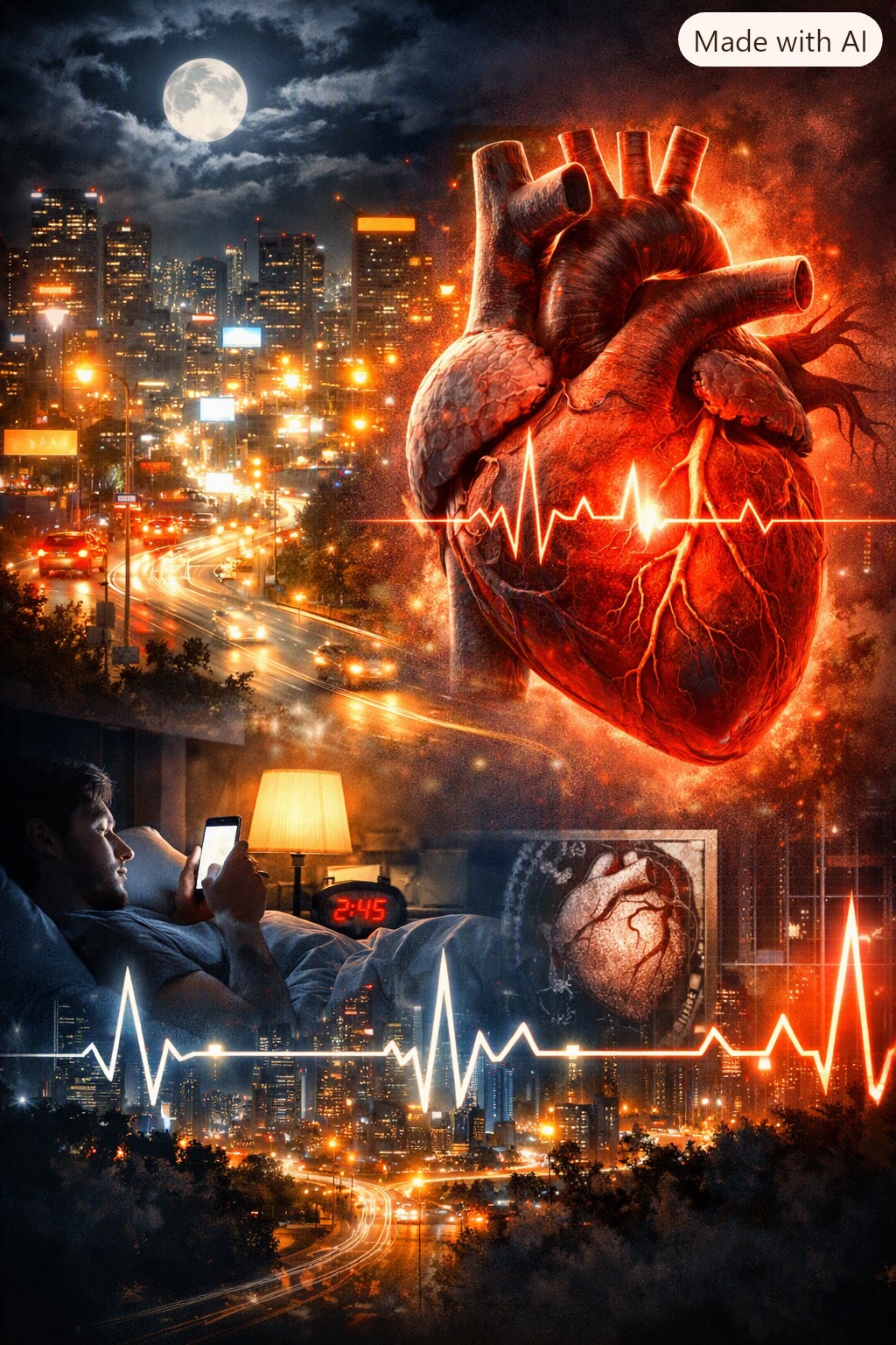 Too Much Light at Night: A Hidden Risk to Heart Health