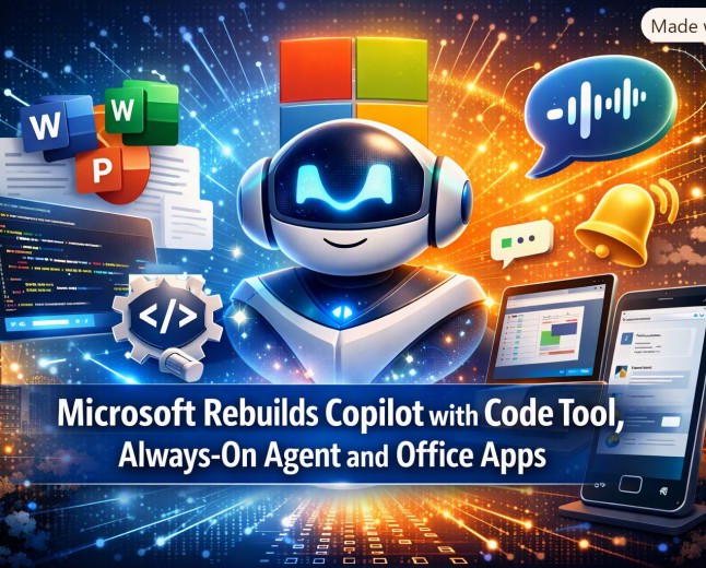 Microsoft Rebuilds Copilot with Code Tool, Always-On Agent and Office Apps